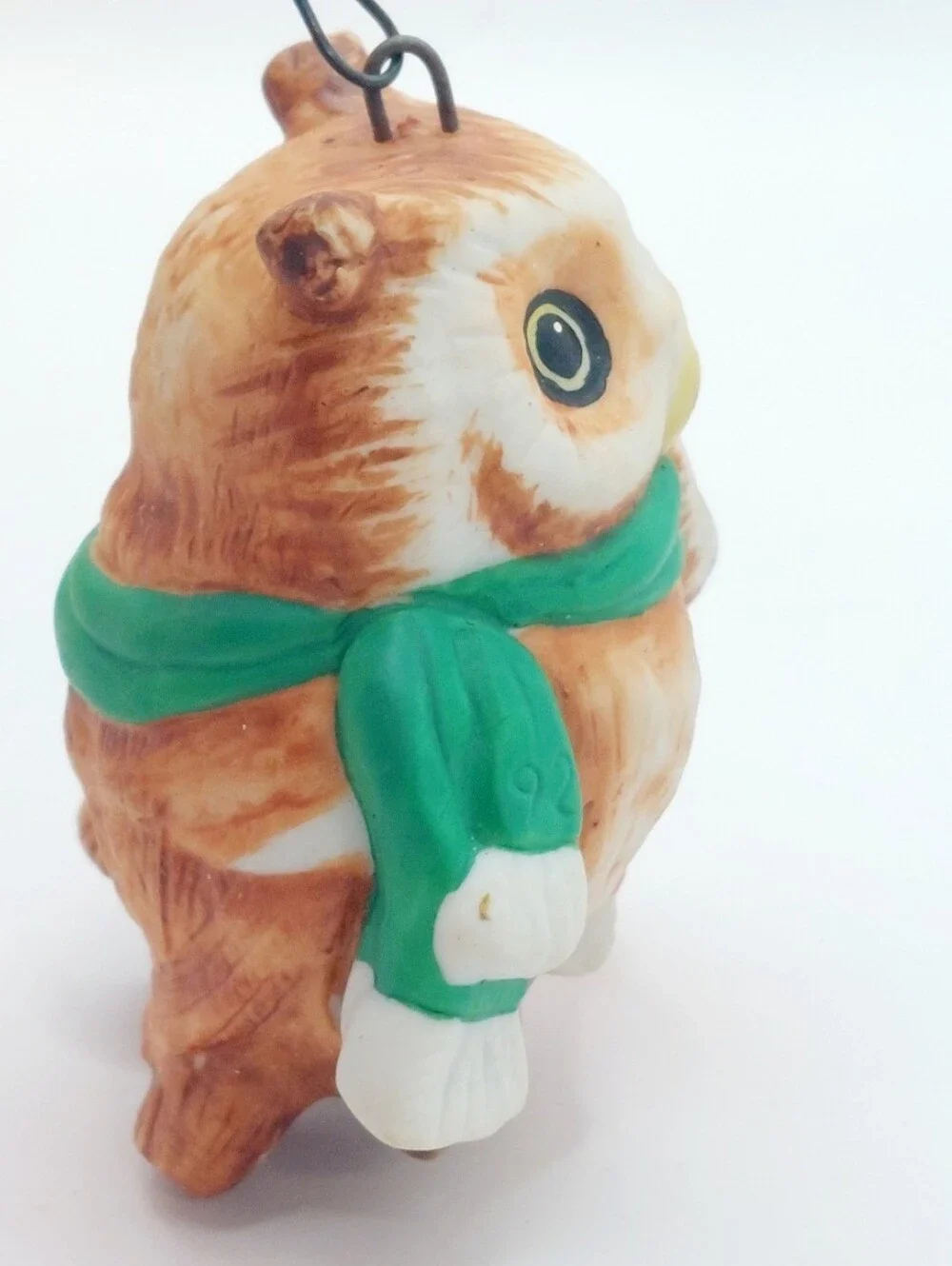 Hallmark Keepsake Watch Owls Magic Light Ornament 1992 Porcelain w/ Box